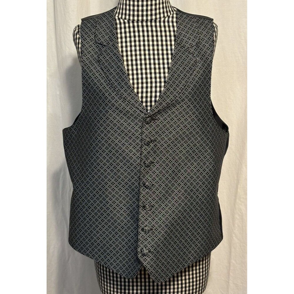 Men's Black and Gray Vest